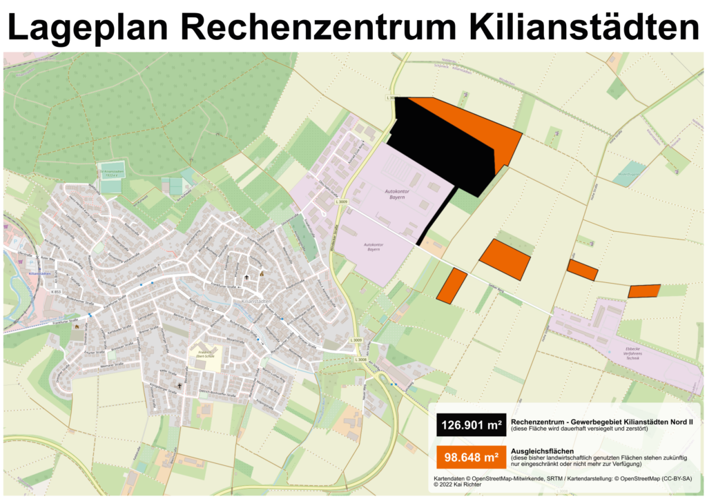 Lageplan des Rechenzentrum in Schöneck Kilianstädten